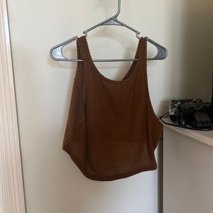 brown wool tank top